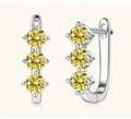925 Sterling Silver Moissanite Hoop Earrings.1ct 6D For Women Valentine Gift BandsCo Straps