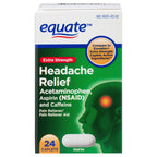 Equate Extra Strength Headache Relief Caplets; 24 Count