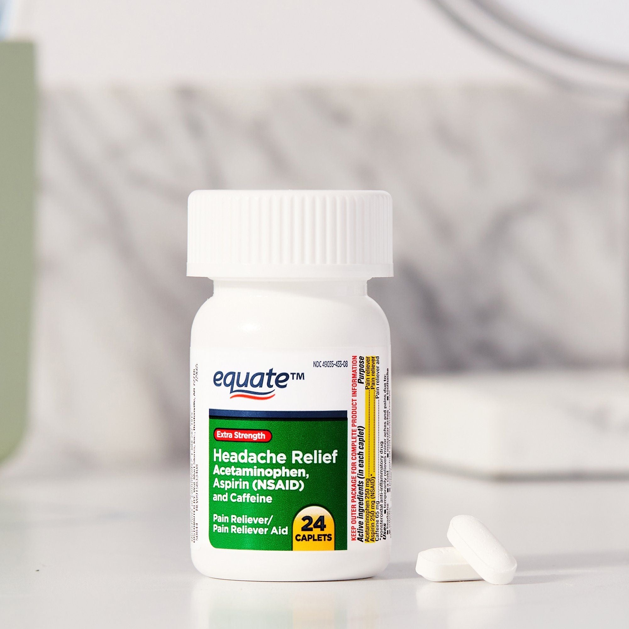 Equate Extra Strength Headache Relief Caplets; 24 Count