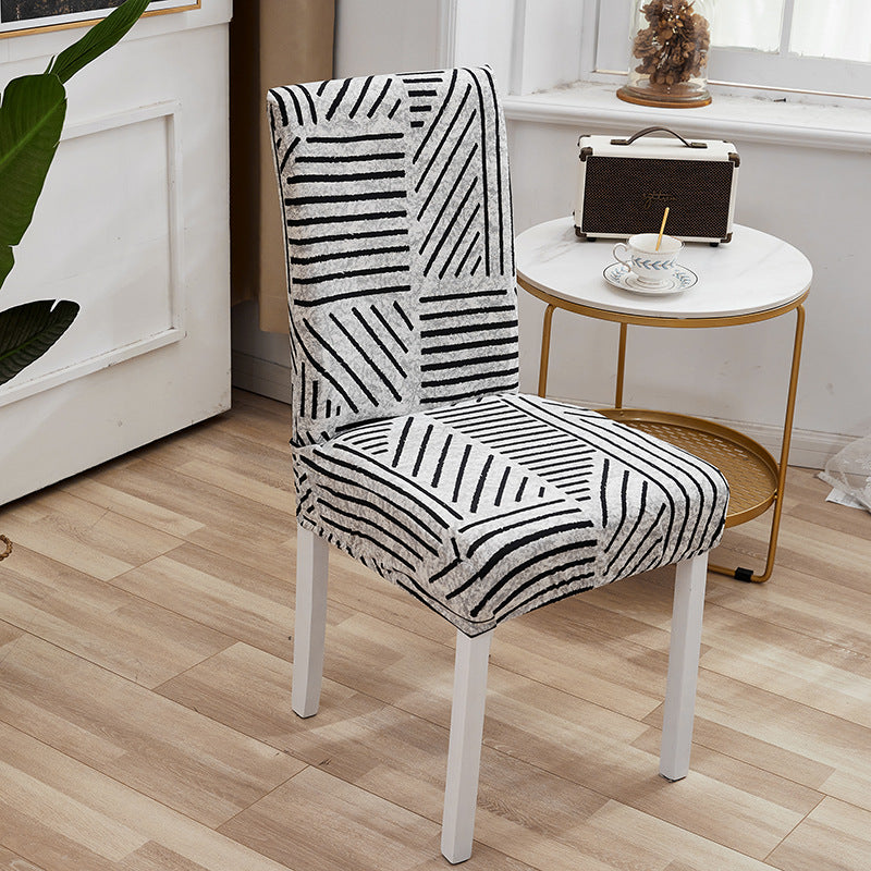 Chair Cover Cover Nordic Thick Elastic One Set Bedroom Hotel Restaurant Stool Cover Pi-Mart