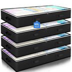 [Under Bed Storage] 90L Under Bed Storage Containers | Toy Organizers and Wrapping Paper Storage Bags with Clear Window and Reinforced Handles for Blanket, Comforter, Bedding, Clothes