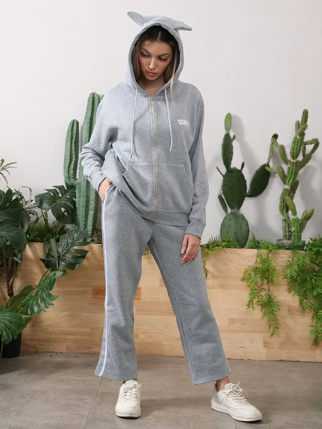 Women's Long Sleeved Hoodie Set - SJB-DIAMOND ELITES