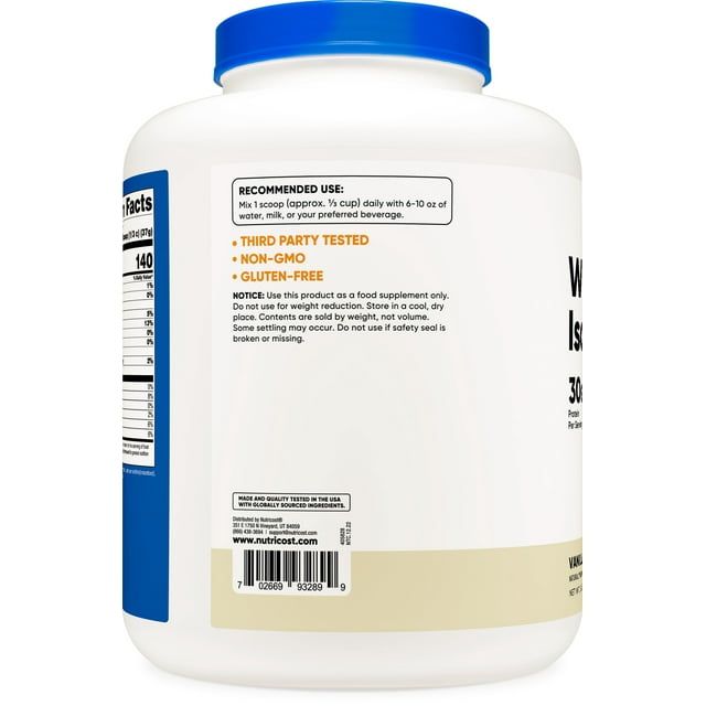 Nutricost Whey Protein Isolate Powder (Vanilla) 5LBS EasyOptionXY LLC