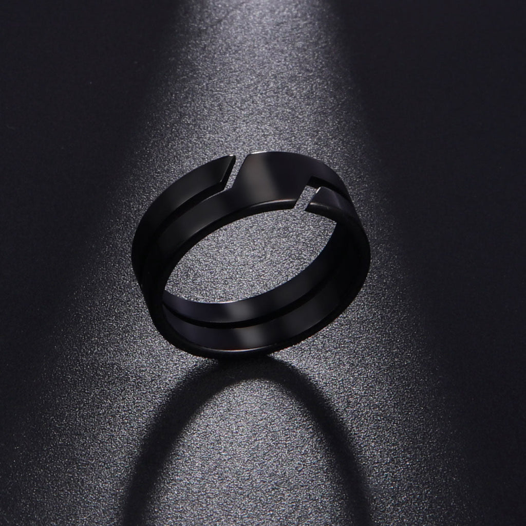 Silver Color Unisex Stainless Rings Pi-Mart