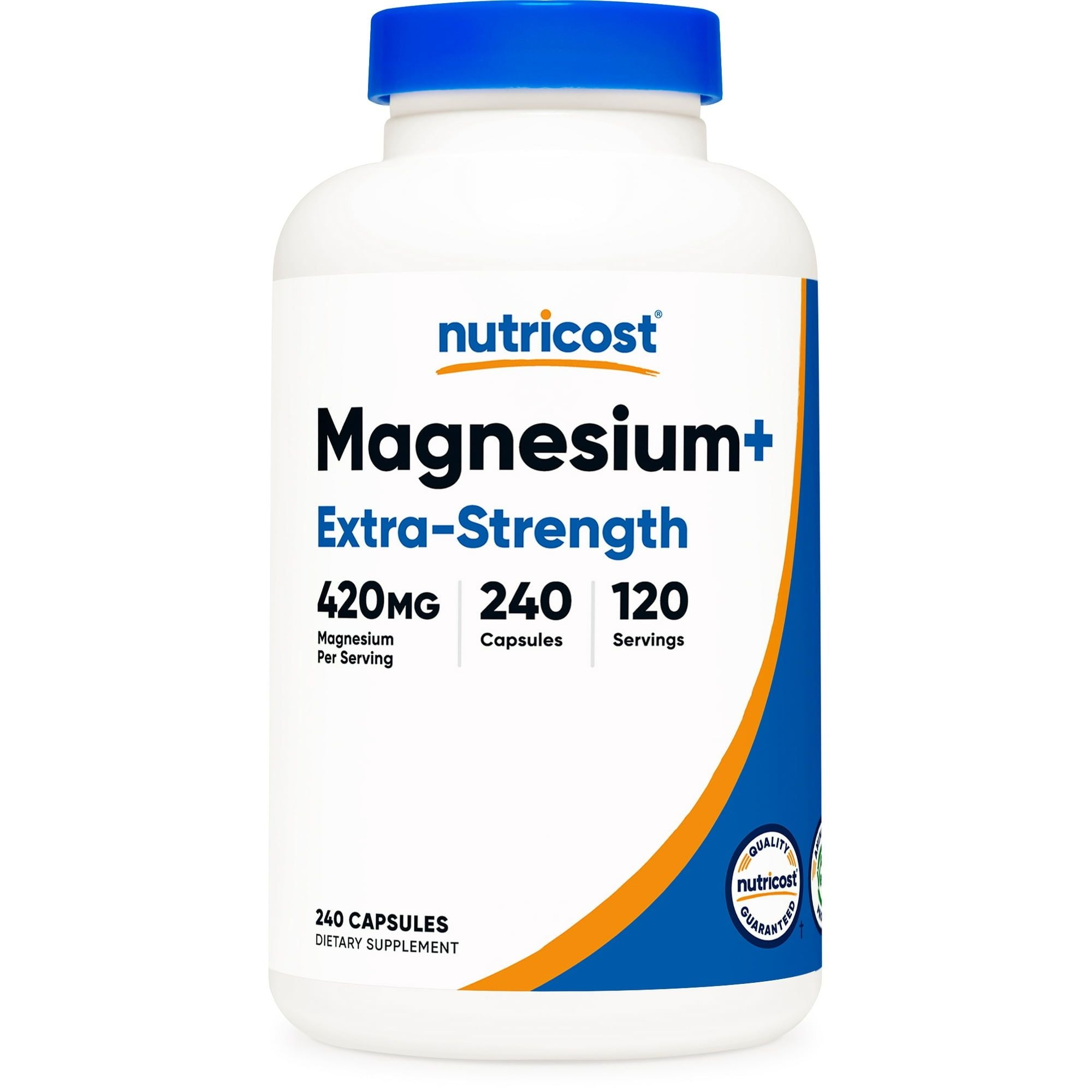 Nutricost Magnesium+ Extra Strength 420mg, 240 Capsules - 120 Servings. Magnesium Glycinate, Oxide - Non-GMO, Gluten Free, Vegan Friendly