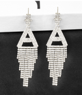 Fashion Jewelry 925 Silver Needle Ornaments Rhinestone Letter B Earrings Banquet Tassel Ear Ornaments Female Pi-Mart
