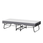 Folding Bed With Mattress  Foam Mattress All Steel Pipe Frame Pi-Mart