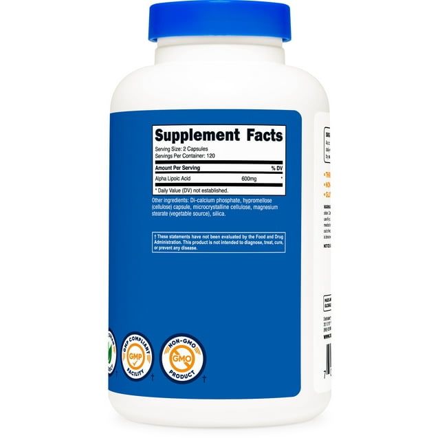 Alpha Lipoic Acid, 300 mg, 240 Capsules, Nutricost EasyOptionXY LLC