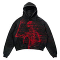 Punk Design Printed Hoodie Harajuku Street Clothing Y2 Fashion Large Hoodie Hip Hop Gothic Long Sleeve Pi-Mart