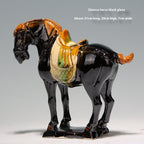 Tang Sancai New Chinese Style Ceramic Horse Study Living Room Hallway Horse Ornament Lootquake LLC