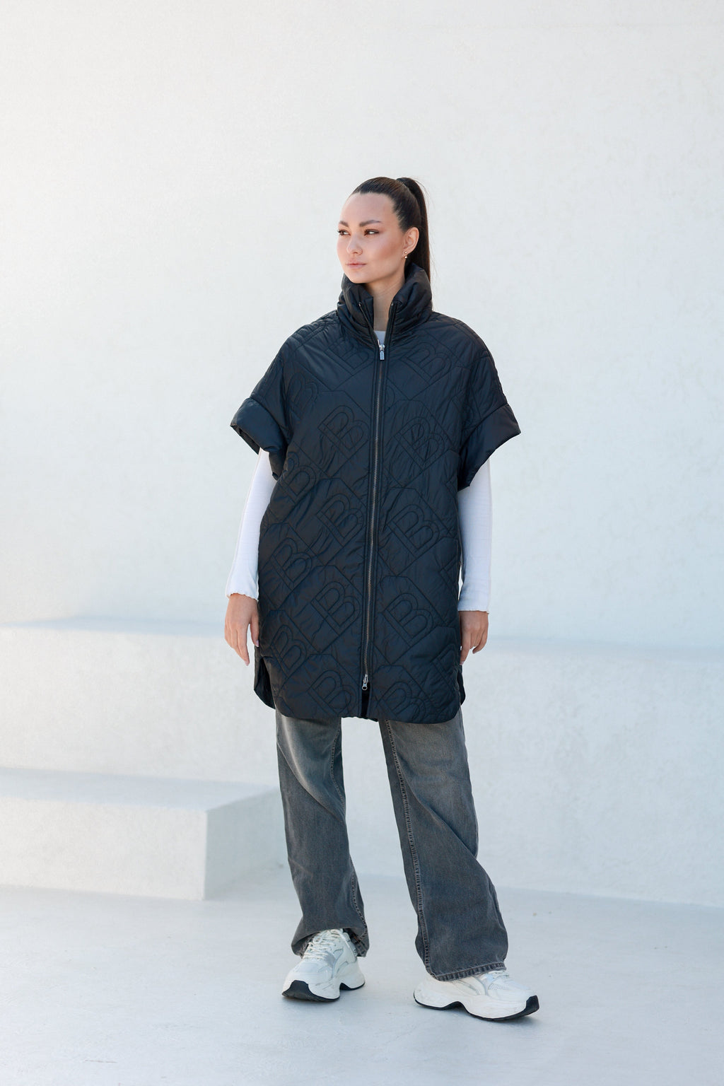 Pre-Order. Re-Stock Ships February 2026. Bianca Relaxed Fit Embossed Vest