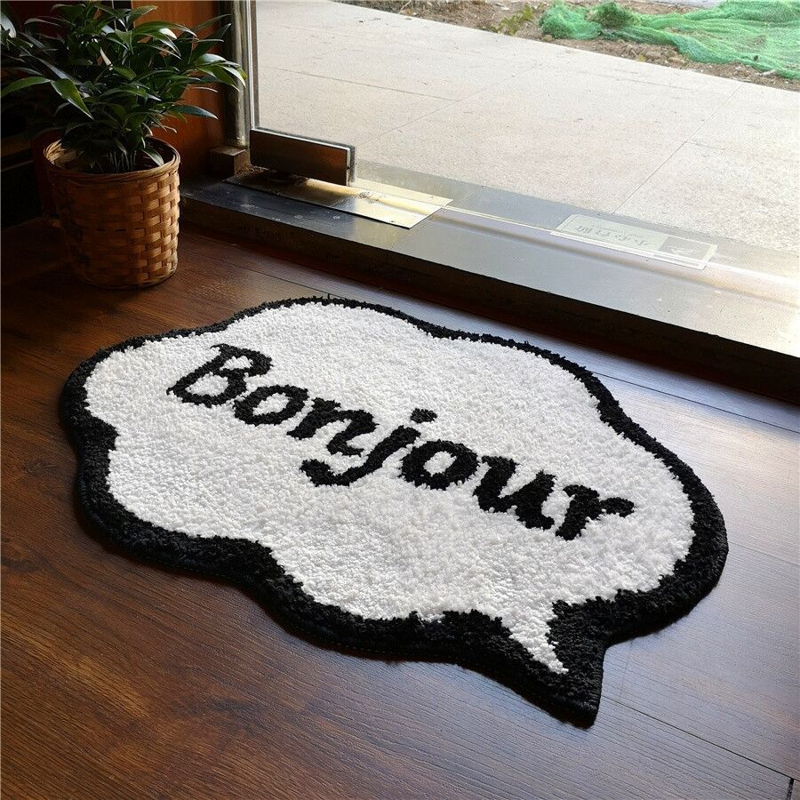English Cute Silicone Bottom Non-slip Thickened Absorbent Floor Mat Pi-Mart