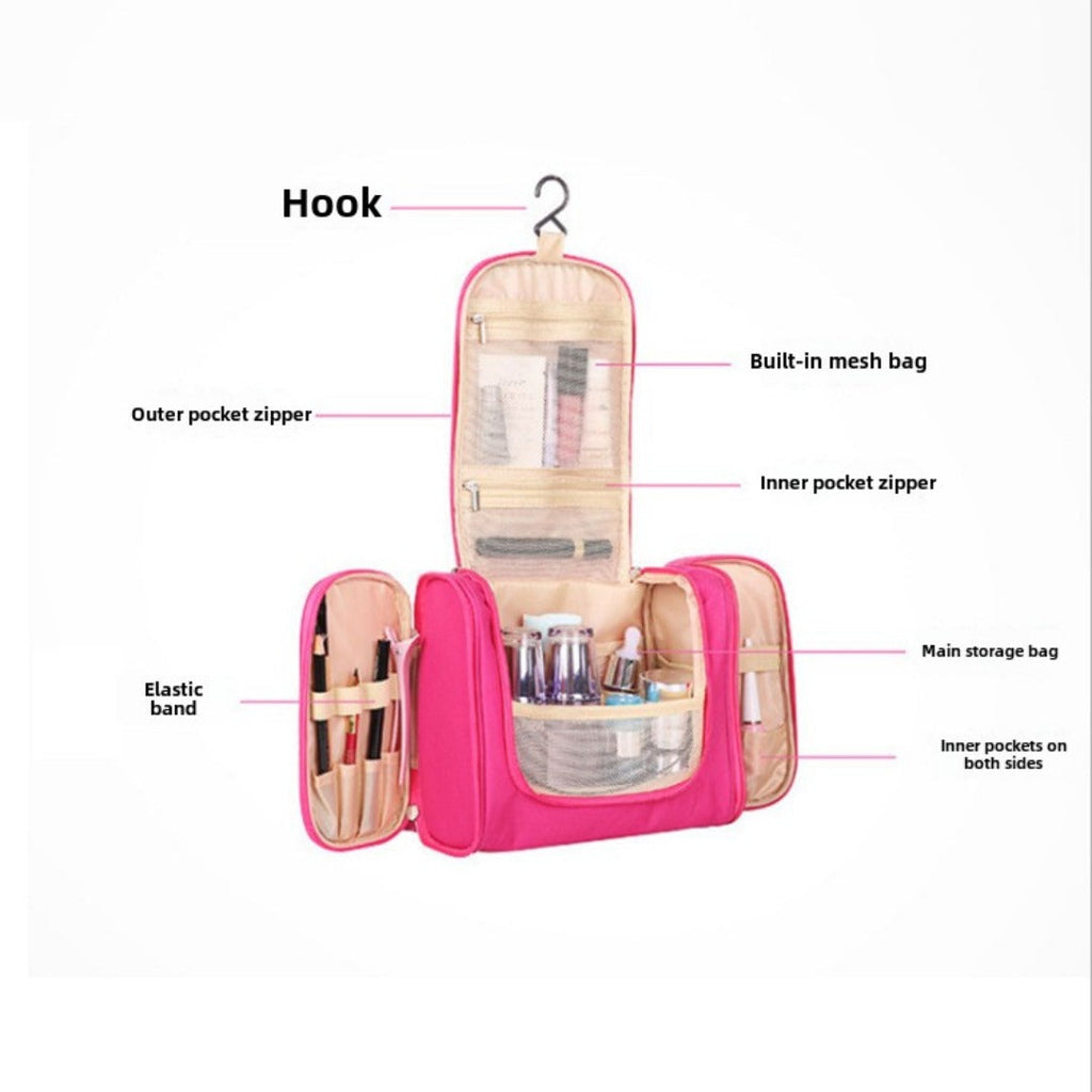 Double Open Wash Bag, Travel Hook Storage Bag, Triple Open Hand Cosmetic Bag, Portable Travel Bag, Toiletry BagToiletry Bag with compartments, Toiletry Bag organizers, - SJB-DIAMOND ELITES