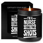 1pc Lavender Scented Candle 5.3Oz Soybean Wax Best Nurse Ever Gifts Idea for Women Men RN Friend Nursing Supervisor Bestie Guy Cowoker Him Her on Practitioner School Nurse Graduation Thank You Appreciation Birthday Christmas
