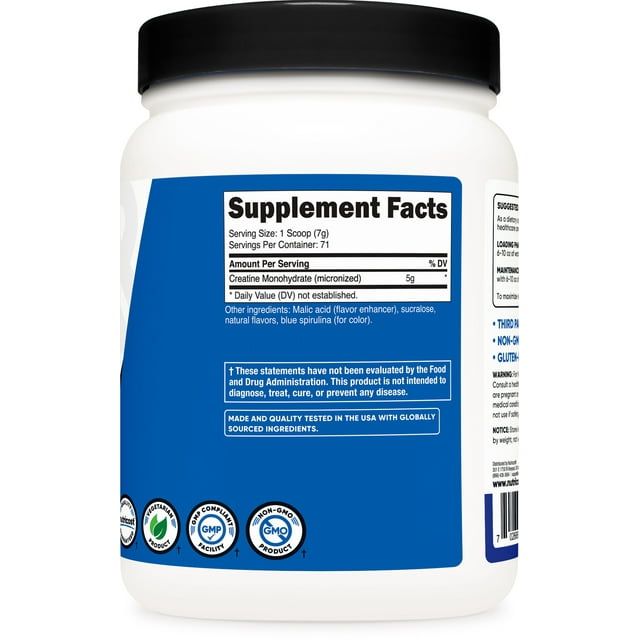 Nutricost Creatine Monohydrate Supplement Powder (500 Grams) (Blue Raspberry) EasyOptionXY LLC
