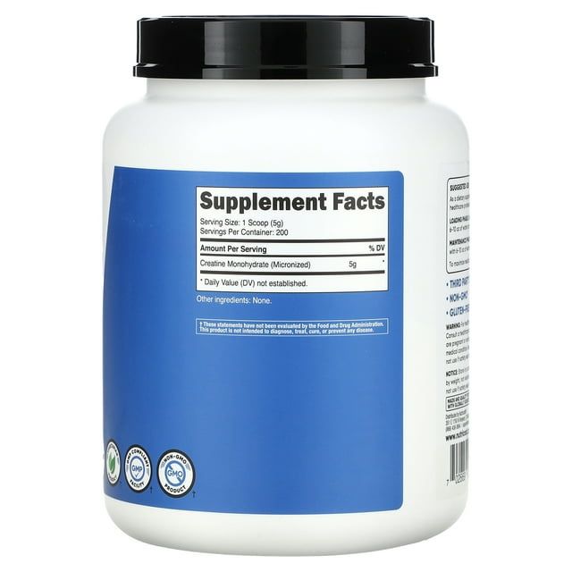 Nutricost Creatine Monohydrate Powder 1 kg (2.2LBS) Supplement- 200 Servings, Unflavored EasyOptionXY LLC