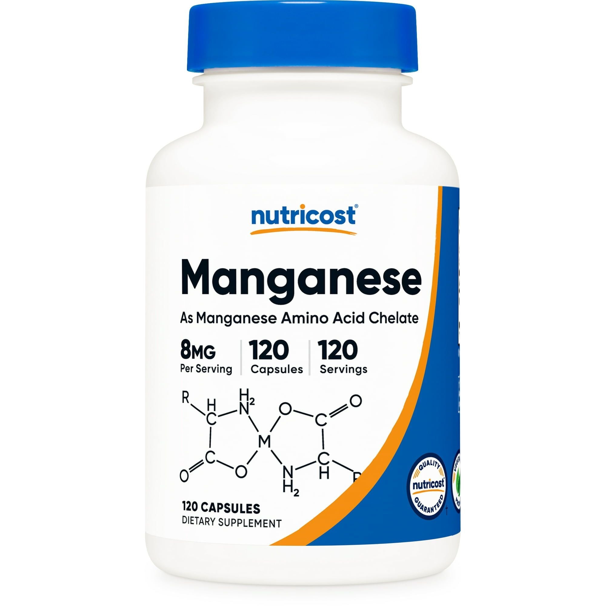 Nutricost Chelated Manganese Supplement 8mg, 120 Capsules EasyOptionXY LLC