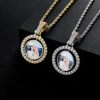 Rotating Pendant Necklace Couples Commemorative Gift Pi-Mart