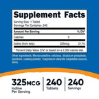Nutricost Kelp Tablets, 325mcg of Iodine, 240 Tablets, Supplement EasyOptionXY LLC