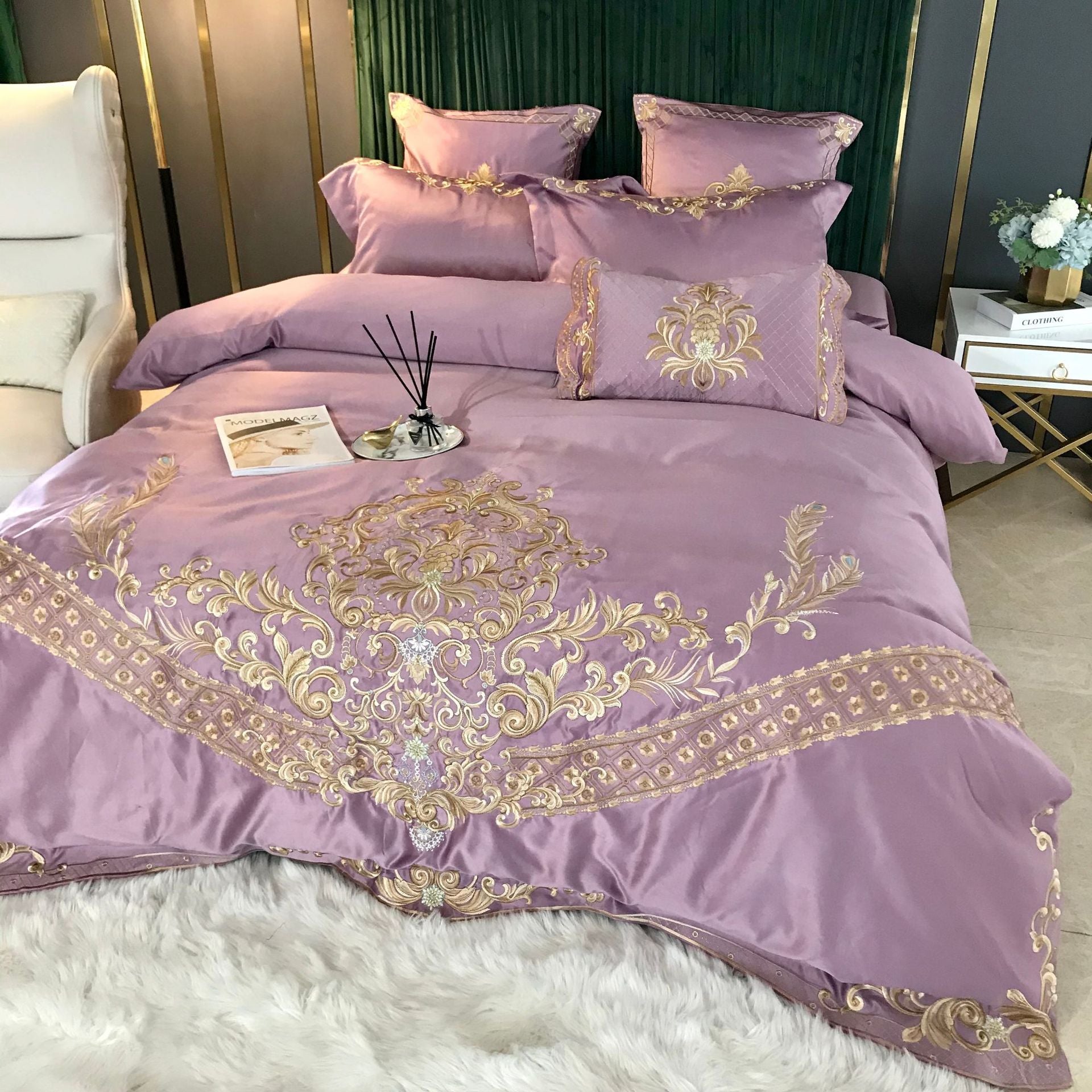 Ice silk duvet cover bedding European style Pi-Mart