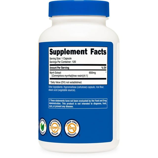 Nutricost Myrrh Extract Capsules 650 MG, 120 Capsules - Gluten Free, Non-GMO Supplement EasyOptionXY LLC