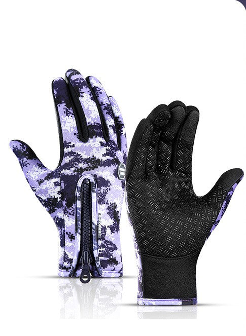 Winter Gloves Touch Screen Riding Motorcycle Sliding Waterproof Sports Gloves With Fleece Pi-Mart