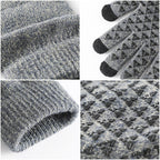 Winter Knitted Gloves For Men And Women Warm Cycling Anti-Cold Anti-Slip Triangular Offset Warm Gloves Pi-Mart