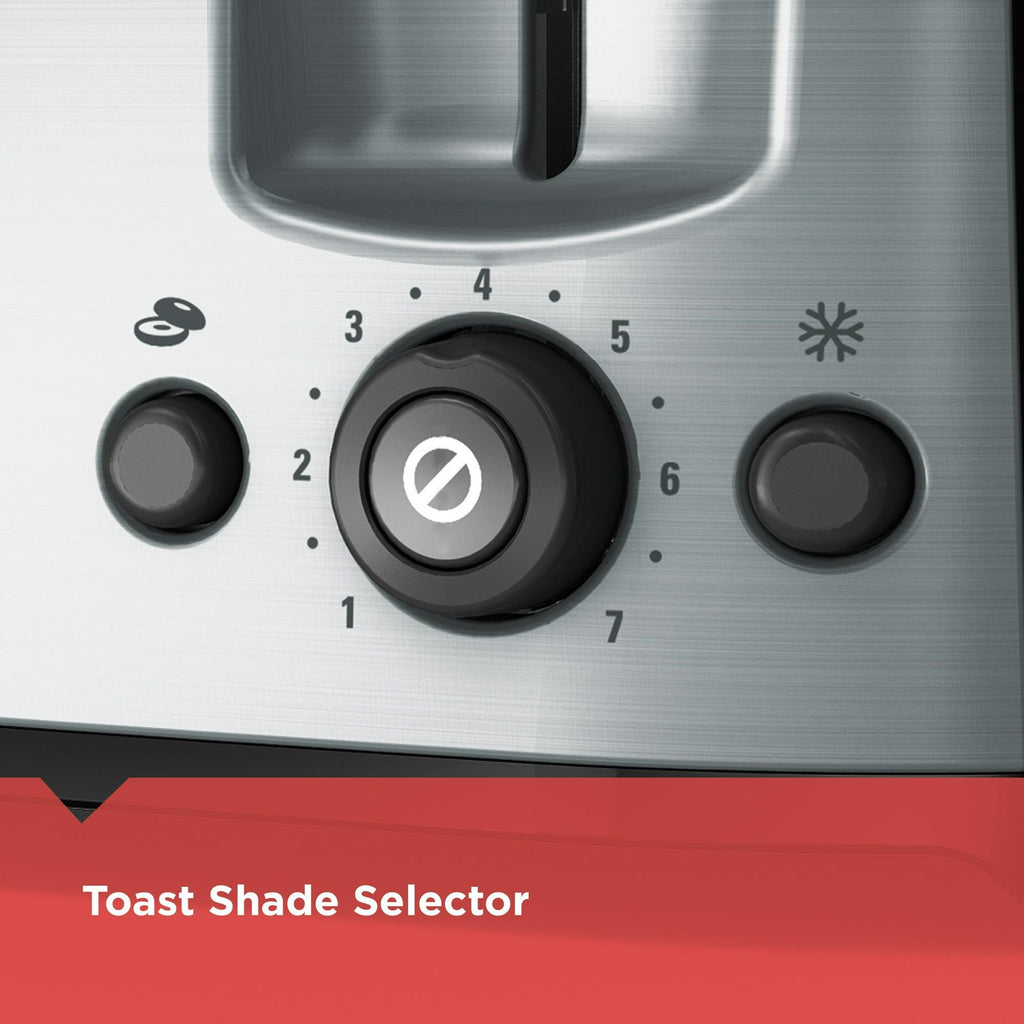BLACK+DECKER 4-Slice Toaster with Extra-Wide Slots, Black/Silver, TR1478BD EasyOptionXY LLC