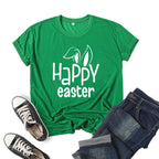 Women's Bunny Happy Easter Print Top Pi-Mart