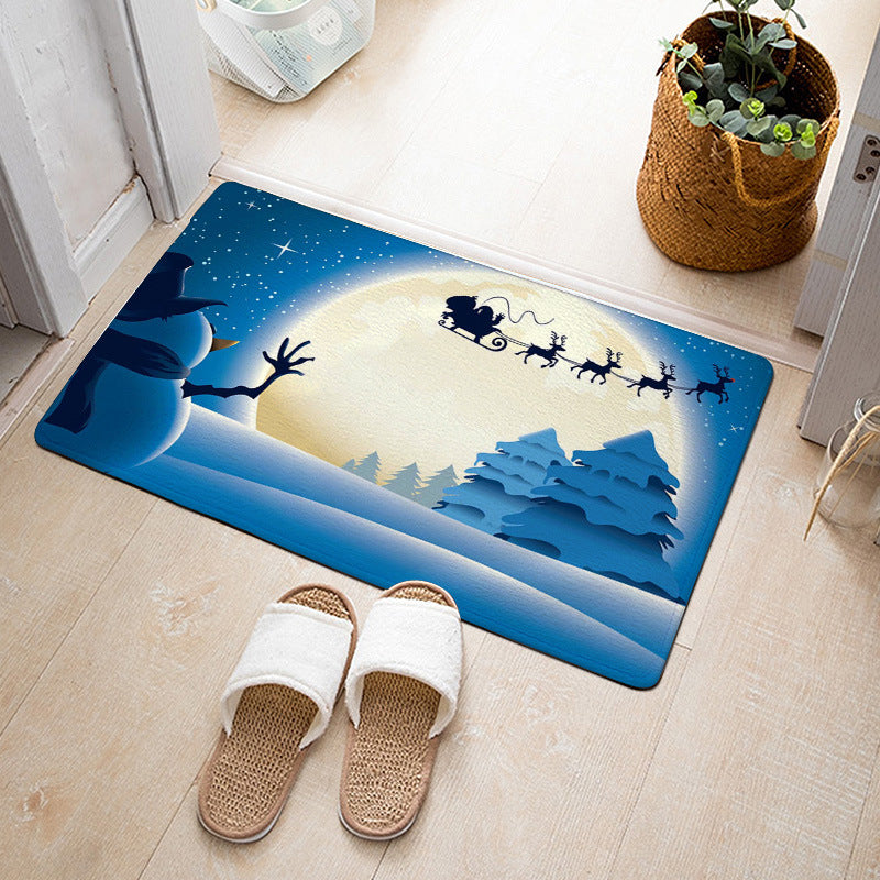Christmas Floor Mat Bedroom Bathroom Home Absorbent Non-slip Pi-Mart