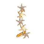 Elegant Crystal Butterfly Flower Ear Clips – Chic &amp; Feminine Statement Piece Pi-Mart