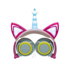 Luxury New Popular Esonstyle Kids Headphones Over Ear with LED Glowing Cat Ears,Safe Wired Kids Headsets 85dB Volume Limited, Food Grade Silicone, 3.5mm Aux Jack, Cat-Inspired Purple Headphones for Girls and Kids - SJB-DIAMOND ELITES