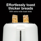 Proctor Silex 2 Slice Toaster, Wide-Slots, Shade Selector, Toast Boost, Auto Shut-off and Cancel Button, White, 22216 EasyOptionXY LLC