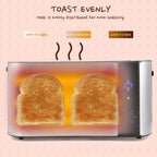 Elite Gourmet ECT-3100 New Stainless Steel 4 Slice Long Slot Toaster EasyOptionXY LLC