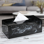 Living Room Simple Modern Light Luxury Creative Napkin Paper Box Marble Pattern Pi-Mart