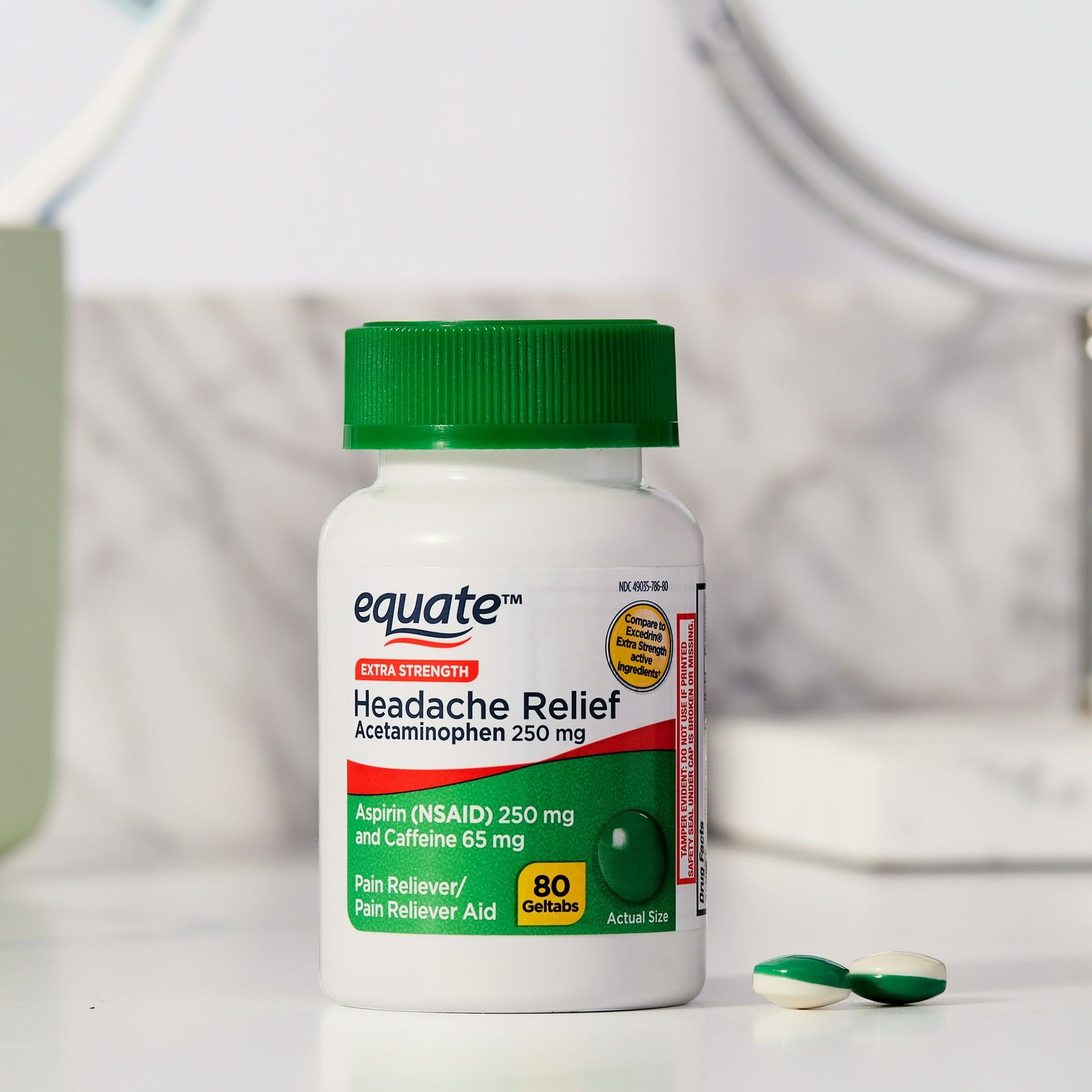 Equate Extra Strength Headache Relief Geltabs; 80 Count