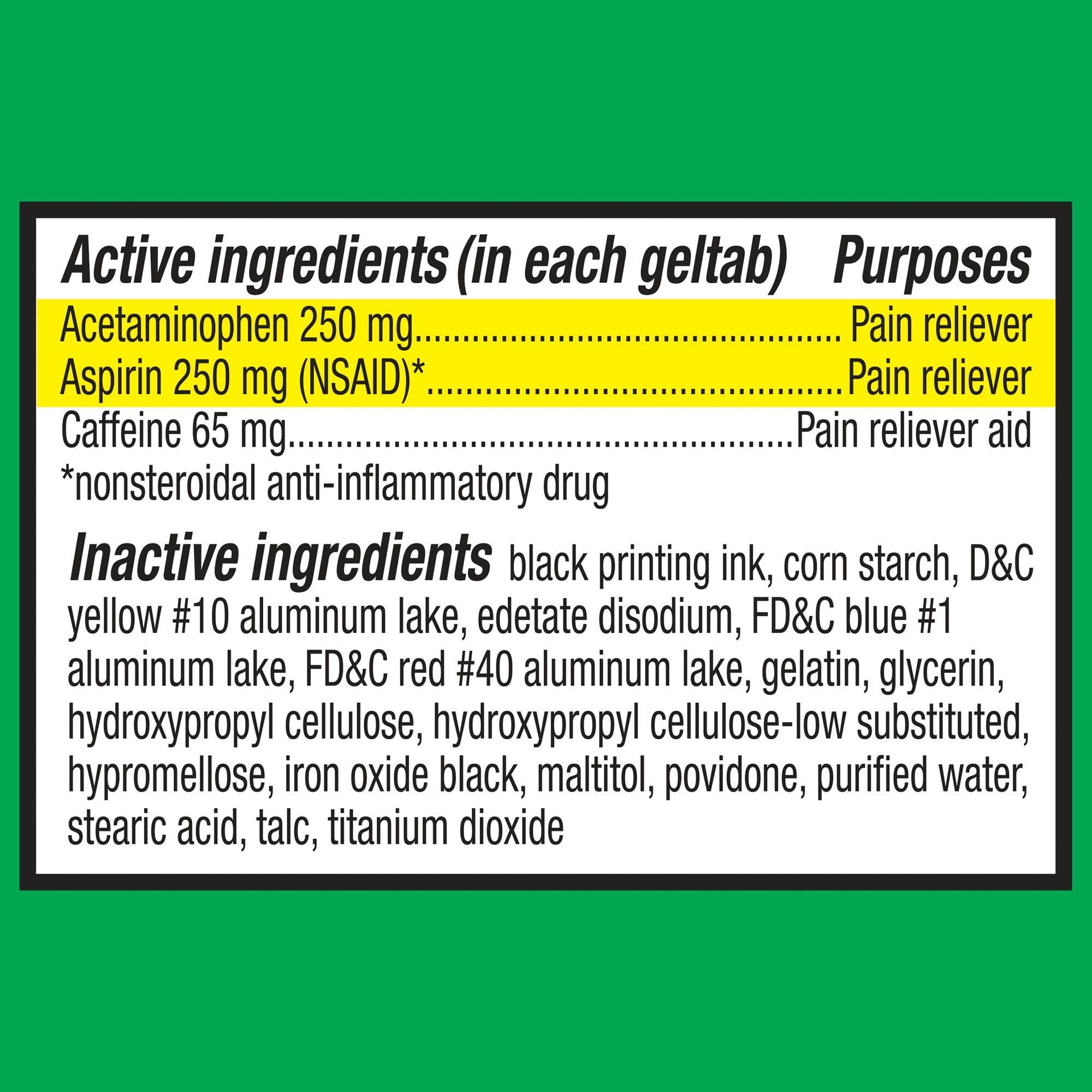 Equate Extra Strength Headache Relief Geltabs; 80 Count