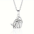 Fashion Little Girl And Dog Hug Necklace Pi-Mart