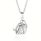 Fashion Little Girl And Dog Hug Necklace Pi-Mart