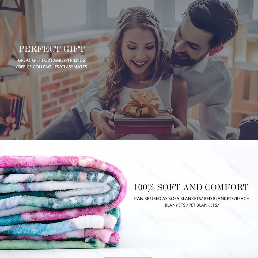 1pc To My Daughter Blanket Love Letter Fleece Blanket, Multi-functional Comfort Throw With Digital Tree Print, Collegiate Style, Special Gift For Daughter Lootquake LLC