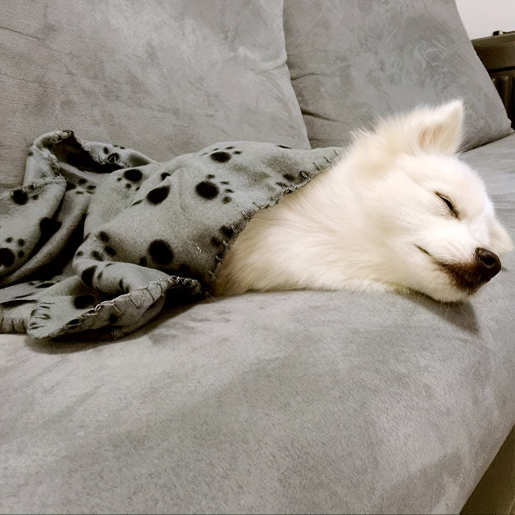 6-Pack of Warm Paw Print Dog Blanket Bed Covers to Keep Your Furry Pets Cozy! Lootquake LLC