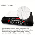 1pc, sheep Head Satan Printed Flannel Blanket, Soft Casual Warm Blanket, Multi-purpose Office Throw Blanket, Outdoor Camping Travel Blanket Multi-purpose Gift Blanket for All Season Lootquake LLC