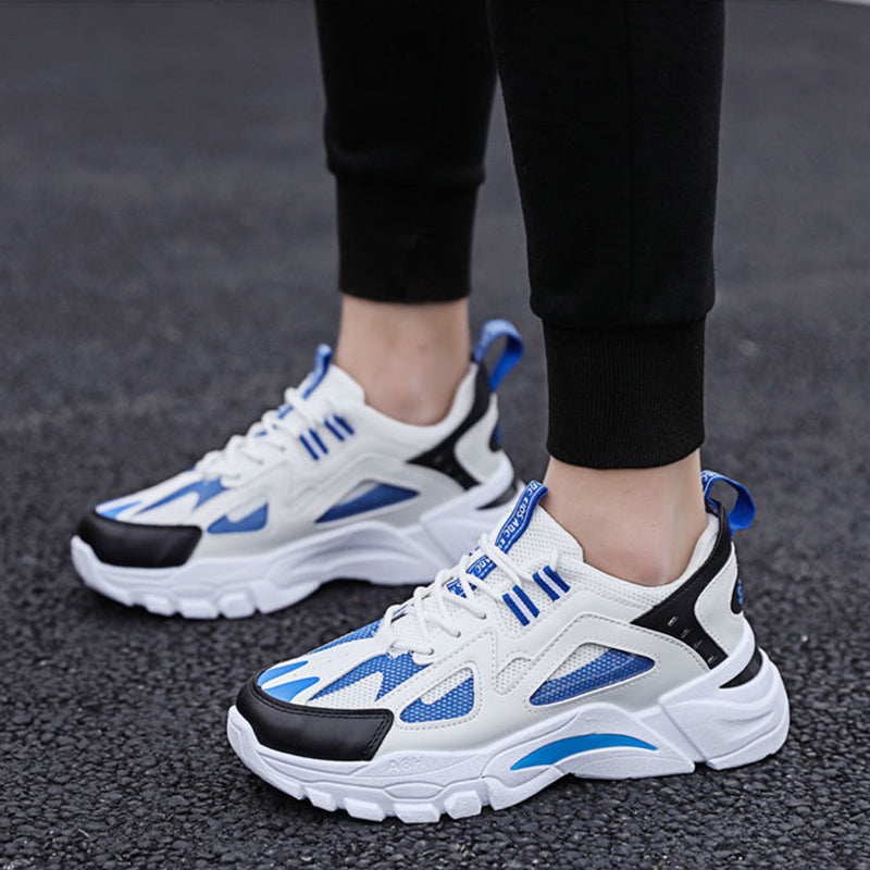 White Sneakers Men Non Slip Walking Running Shoes Sports Pi-Mart