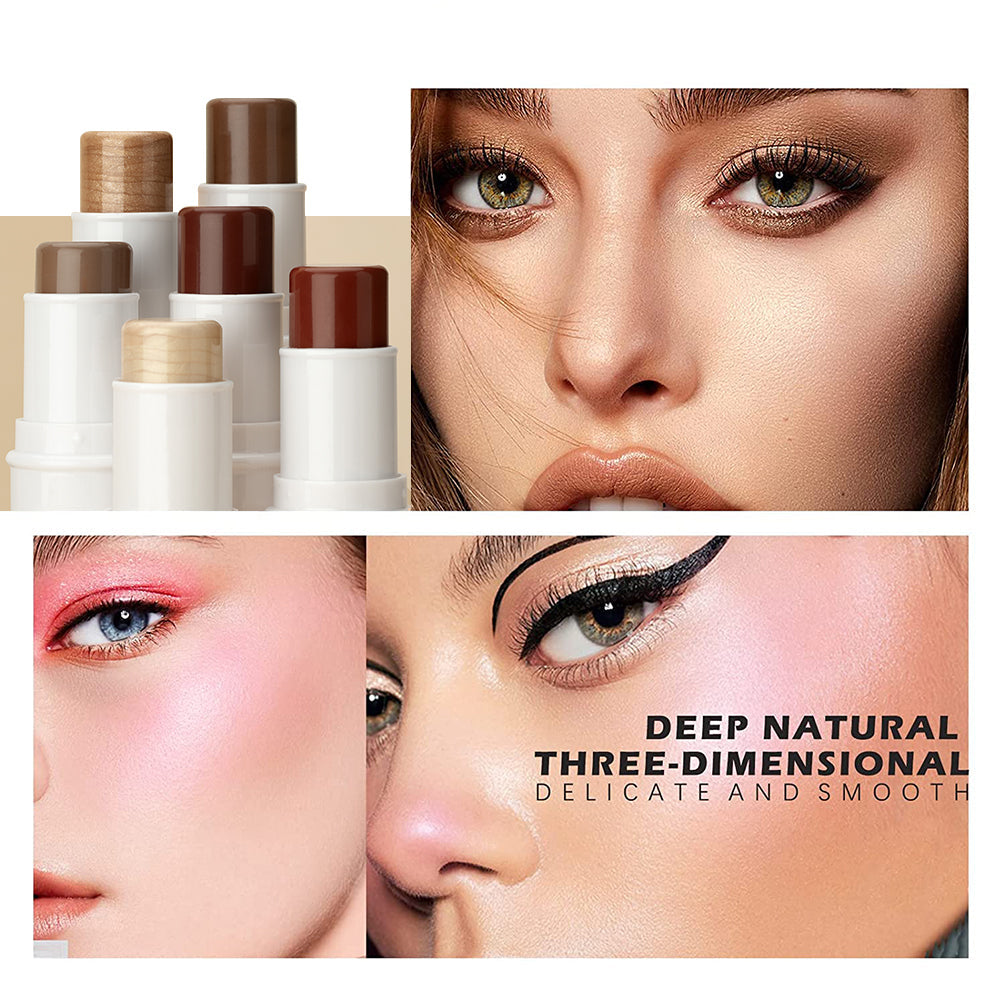 Highlighter Pen Face Concealer Contouring Bronzer Brighten 3D Contour Makeup And 3 In 1 Blush Eyeshadow Lipstick Stick Pi-Mart