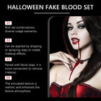 3-piece Set Washable Simulation Fake Blood Filming Horror Realistic Special Effects Makeup Set Pi-Mart