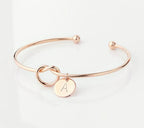 Personalize Knot Initial Bracelets Bangles A-Z 26 Letters Initial Charm Bracelet Love Bangles for Women Luxury Jewelry For Women - SJB-DIAMOND ELITES