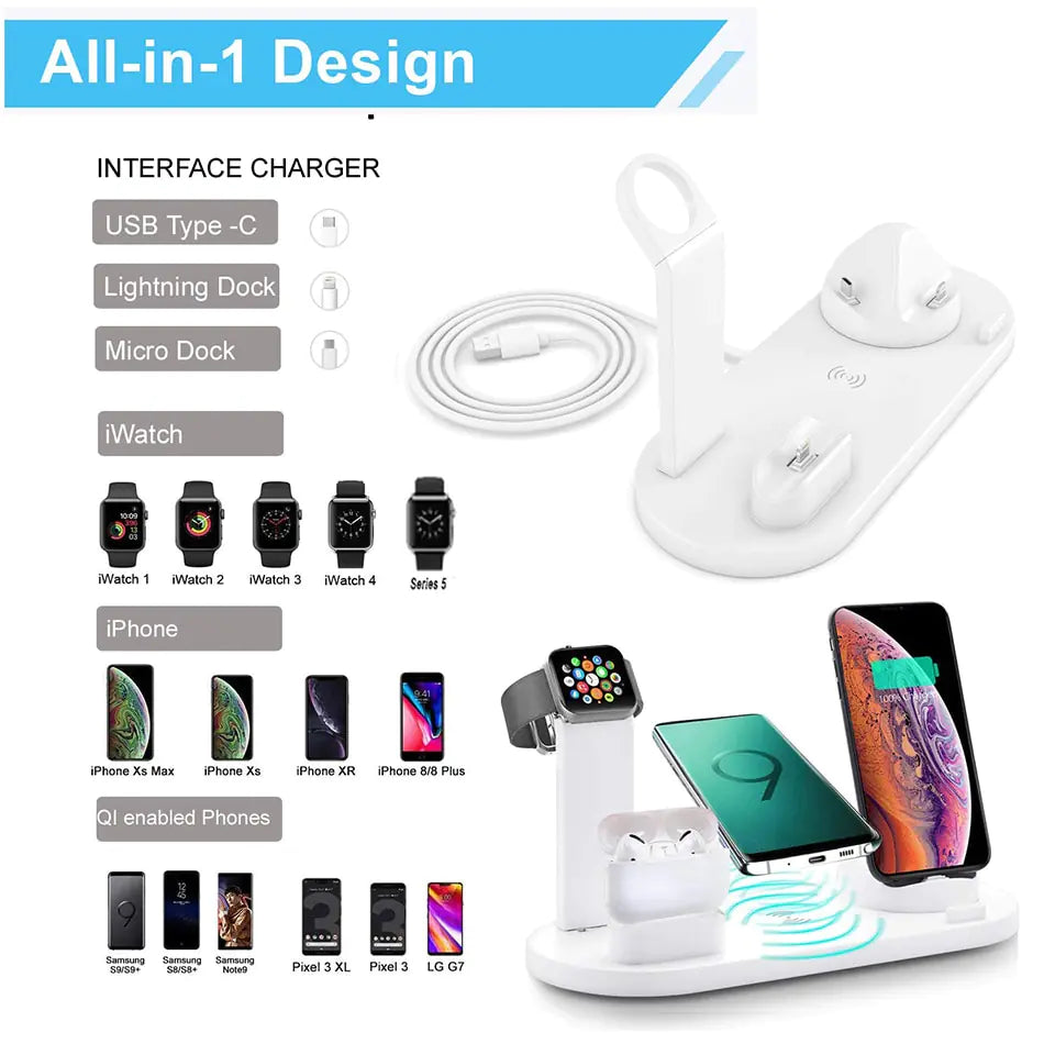 7 in 1 Wireless Charger with Stand Pi-Mart