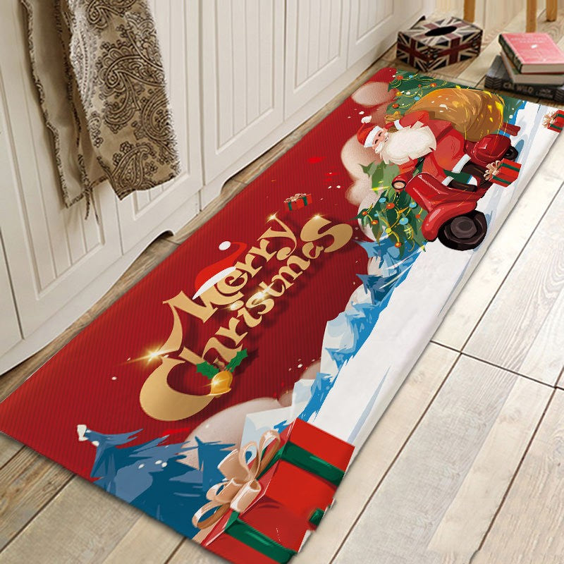 Santa Claus Flannel Absorbent Floor Mat Pi-Mart
