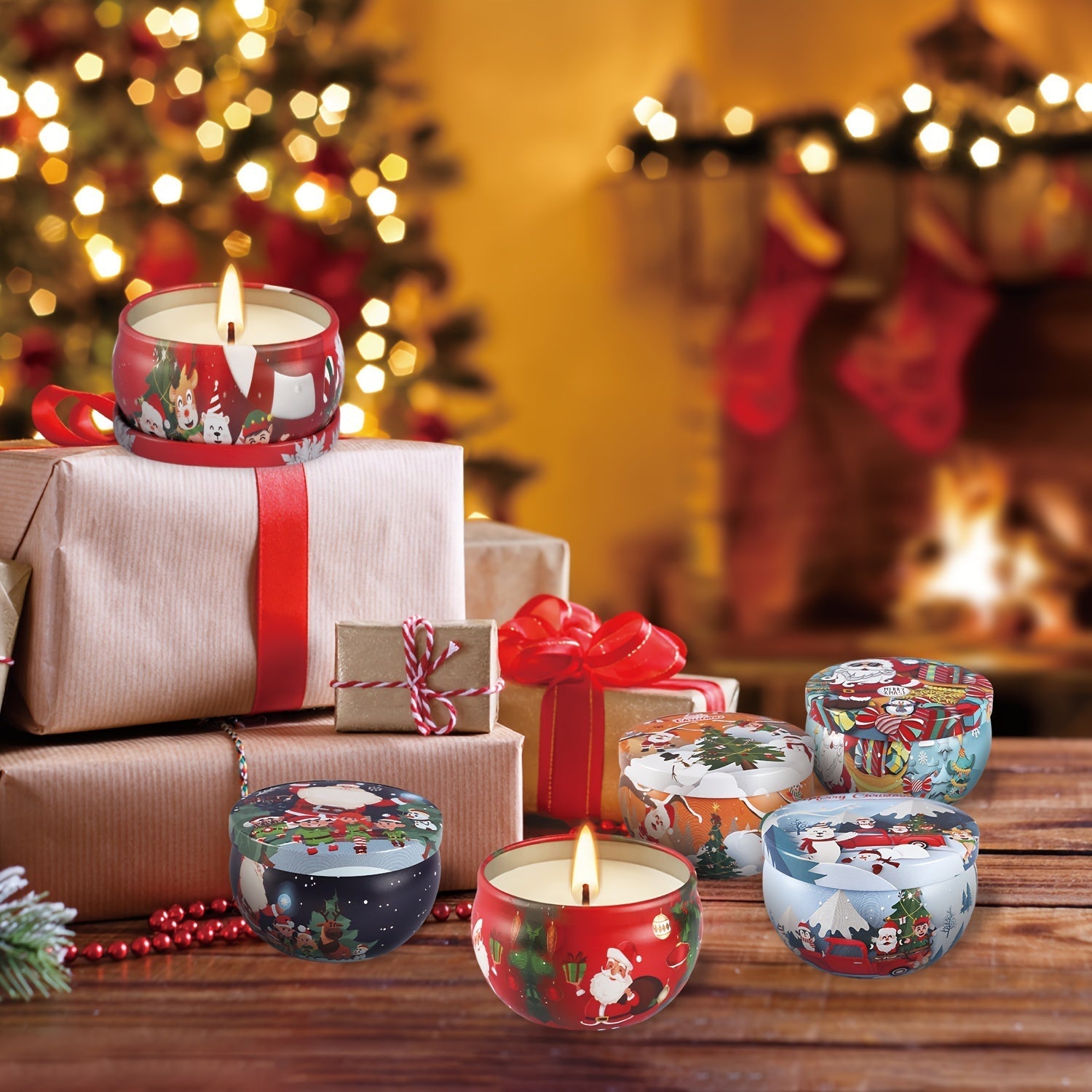 16pcs Christmas Scented Candle, Smoke-free, No-drip, Elegant Romantic Candle, Suitable For Family, Church, Seasonal Celebrations, Also Very Suitable For Christmas Use, As A Gift To Relatives And Friends. Lootquake LLC