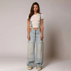 Loose Fit Denim Overalls